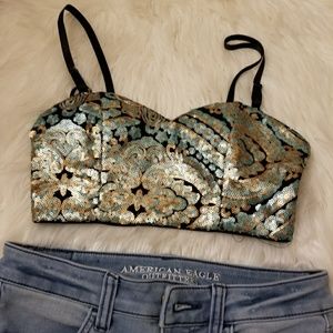 Forever 21 Bralette, Sequins Top
